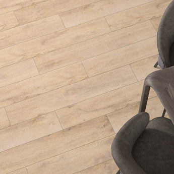 San Pedro Wood Look Light Beige Tile 8x48 Rectified Porcelain Floor and Wall for Interior or Exterior