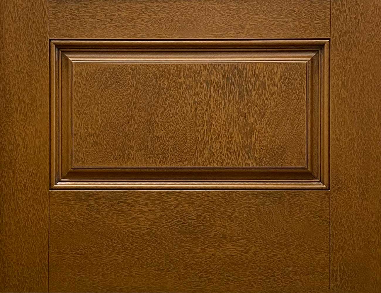 Hometown 36 in. x 80 in. 3/4 Lite Decorative Glass Stained Light Brown Prehung Fiberglass Exterior Door with Brickmold