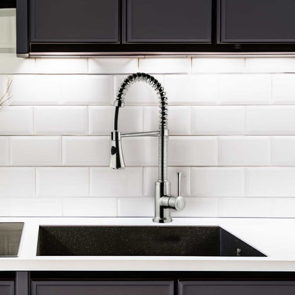 Kitchen Faucet LK9B With Shower Sprayer Brushed Nickel - Faucets