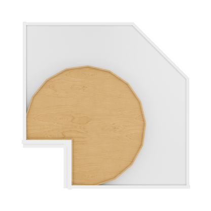 Lazy Suzan Base Kitchen Cabinet SCER33 Alpina White LessCare 34.5 in. height 33 in. depth - Kitchen Cabinets