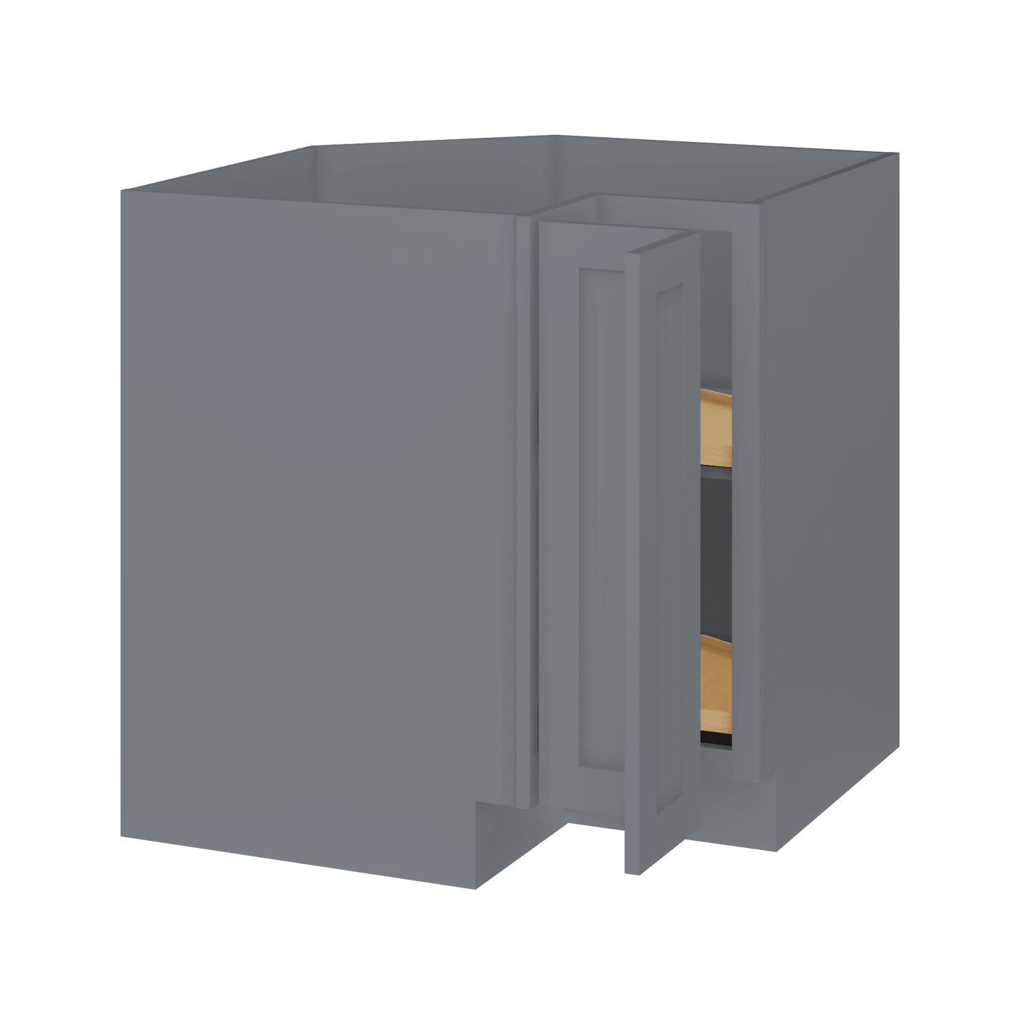 Lazy Suzan Base Kitchen Cabinet SCER33 Colonial Gray LessCare 34.5 in. height 33 in. depth - Kitchen Cabinets