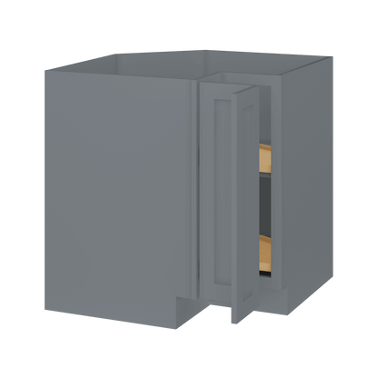 Lazy Suzan Base Kitchen Cabinet SCER33 Colonial Gray LessCare 34.5 in. height 33 in. depth - Kitchen Cabinets