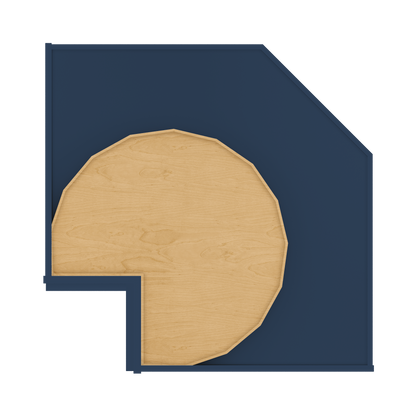 Lazy Suzan Base Kitchen Cabinet SCER33 Danbury Blue LessCare 34.5 in. height 33 in. depth - Kitchen Cabinets