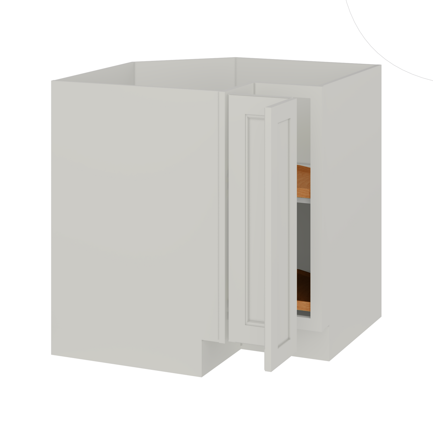 Lazy Suzan Base Kitchen Cabinet SCER33 Milan Pearl LessCare 34.5 in. height 33 in. depth - Kitchen Cabinets