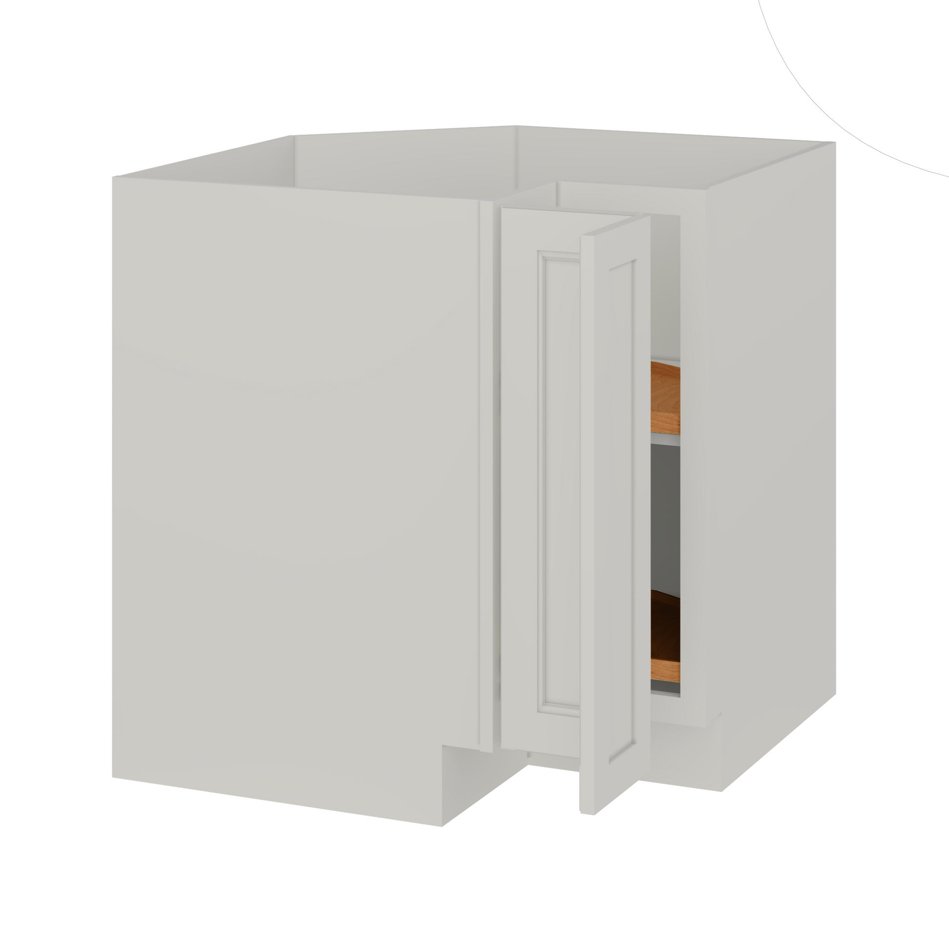 Lazy Suzan Base Kitchen Cabinet SCER33 Milan Pearl LessCare 34.5 in. height 33 in. depth - Kitchen Cabinets