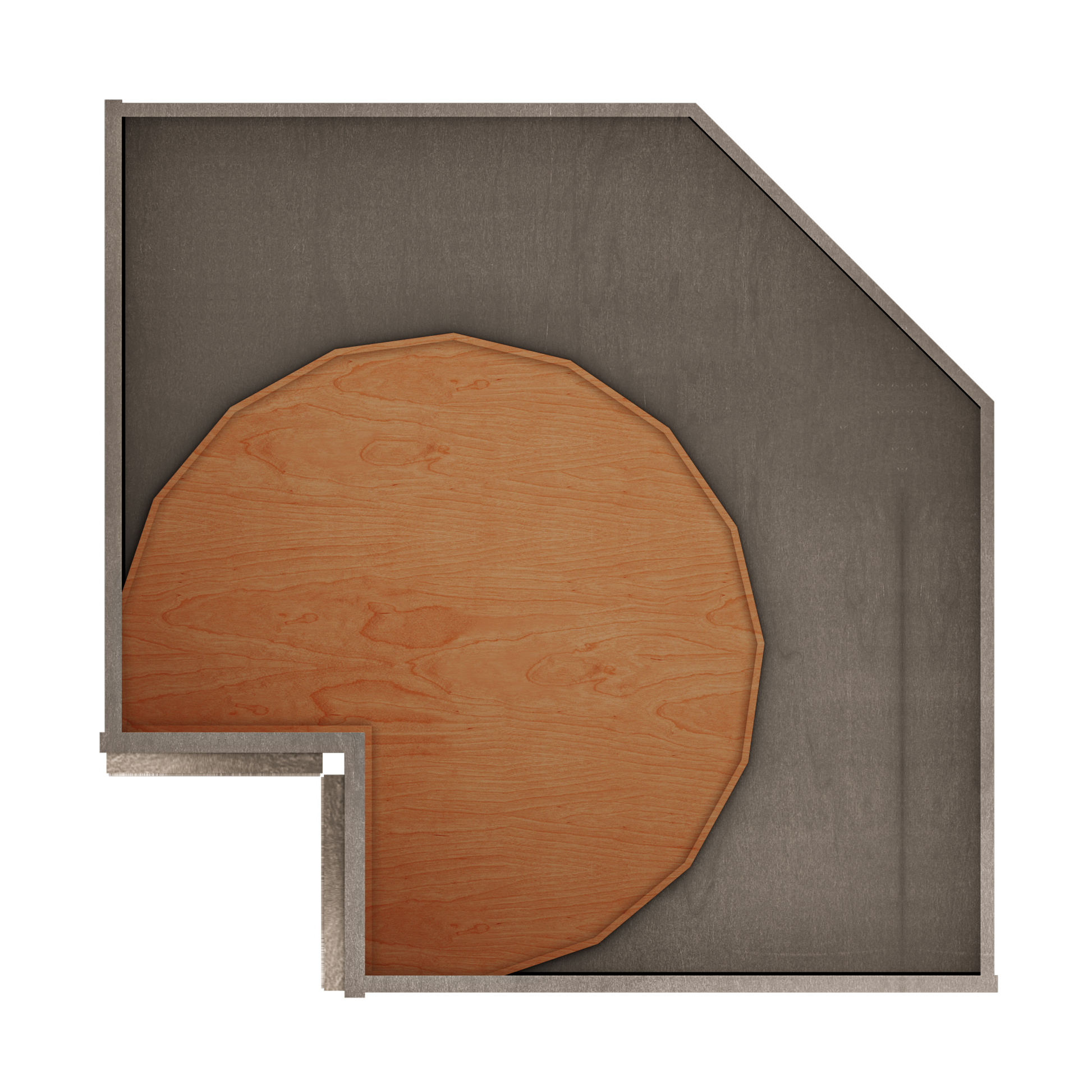 Lazy Suzan Base Kitchen Cabinet SCER33 Milan Slate 34.5 in. height 33 in. depth - Kitchen Cabinets