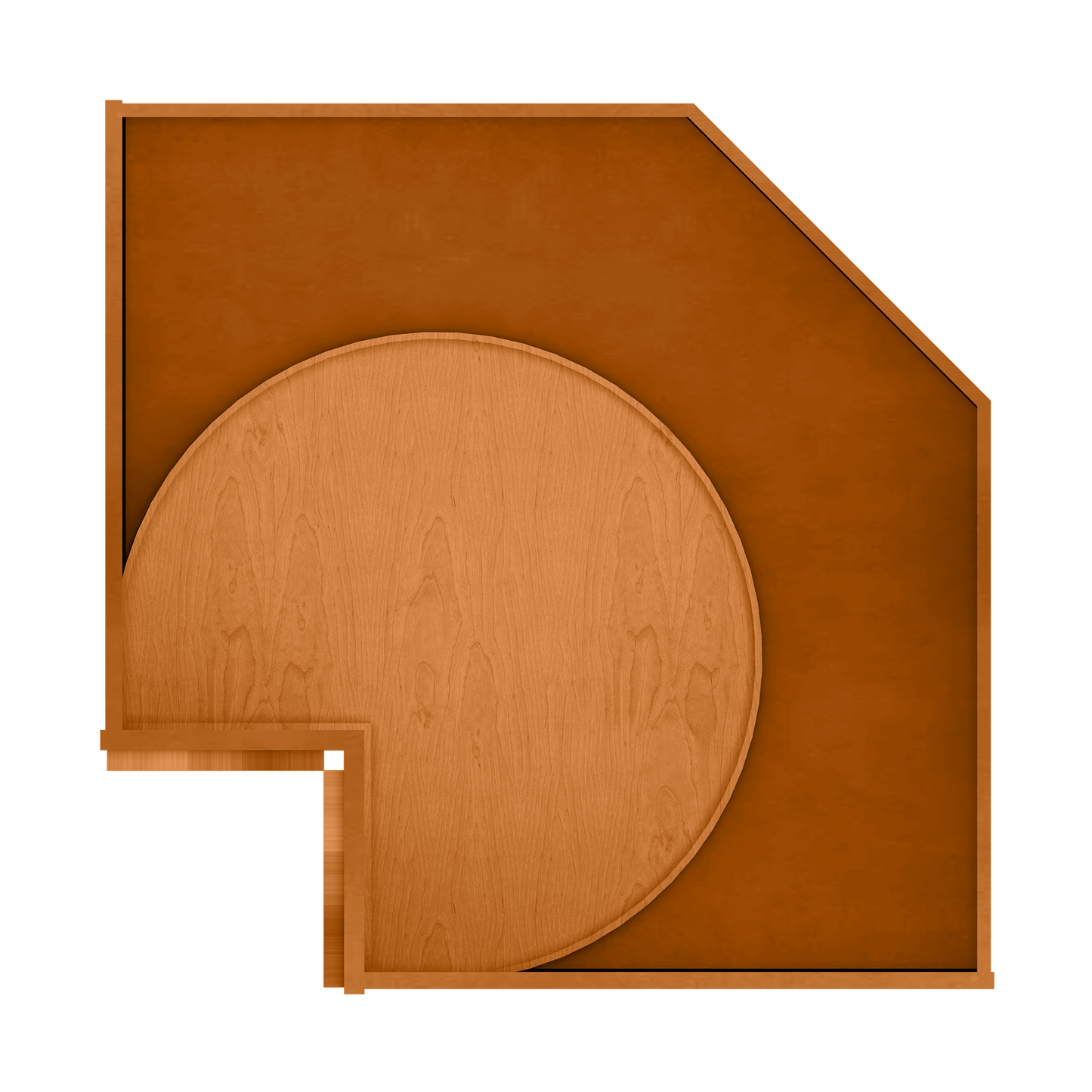 Lazy Suzan Base Kitchen Cabinet SCER33 Newport LessCare 34.5 in. height 33 in. depth - Kitchen Cabinets