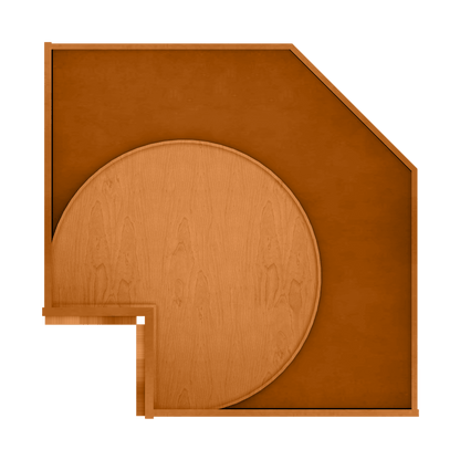 Lazy Suzan Base Kitchen Cabinet SCER33 Newport LessCare 34.5 in. height 33 in. depth - Kitchen Cabinets