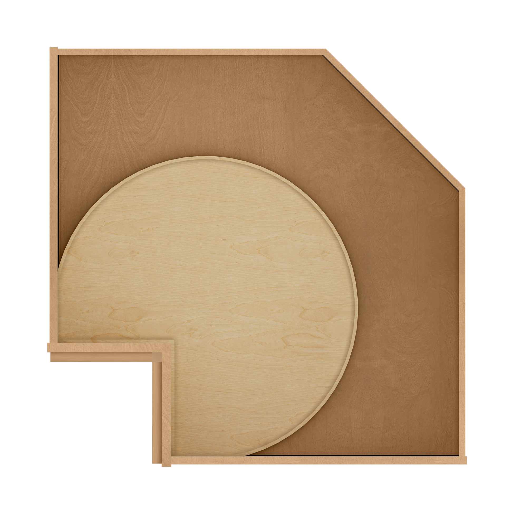 Lazy Suzan Base Kitchen Cabinet SCER33 Shaker Toffee 34.5 in. height 33 in. depth - Kitchen Cabinets