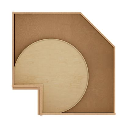 Lazy Suzan Base Kitchen Cabinet SCER33 Shaker Toffee 34.5 in. height 33 in. depth - Kitchen Cabinets