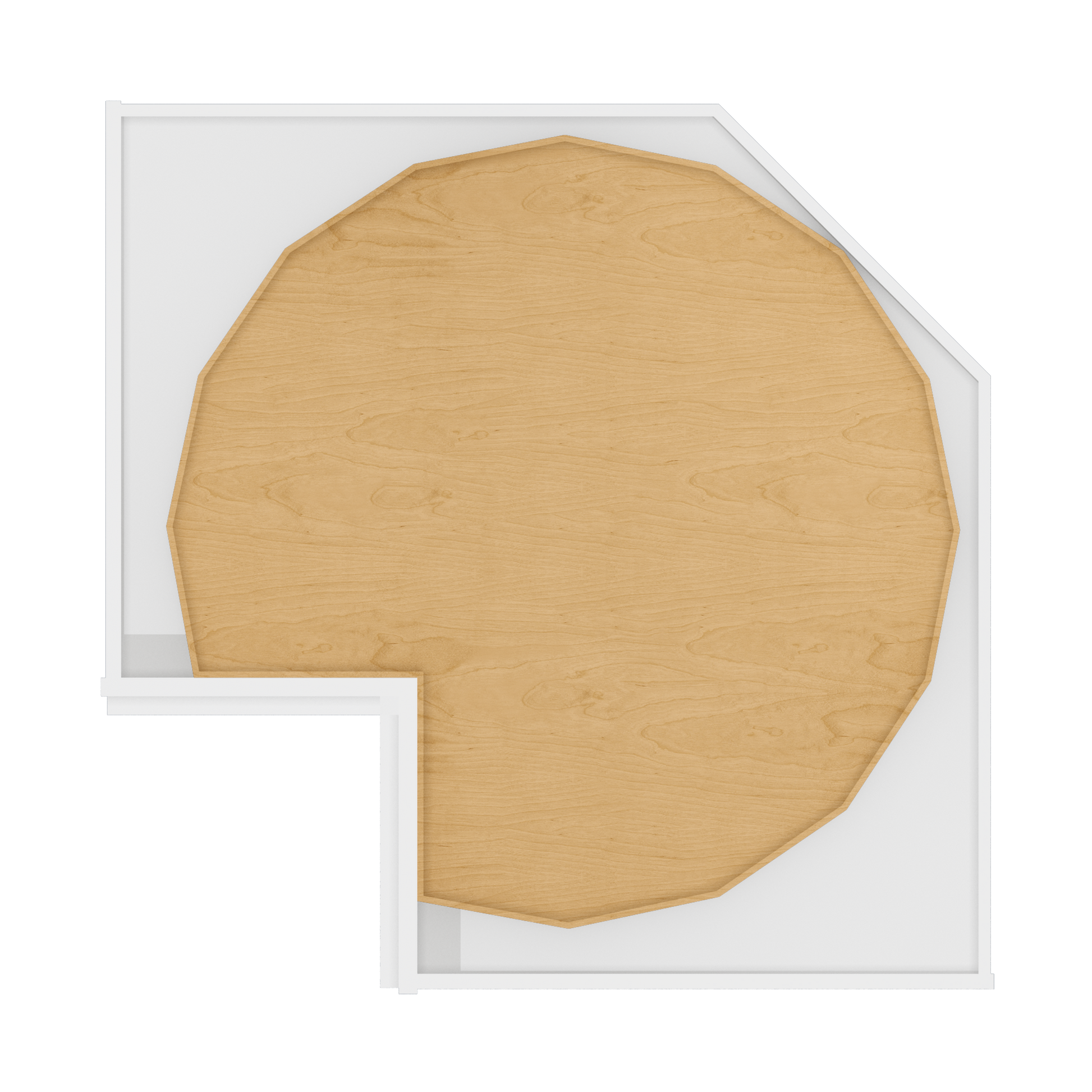 Lazy Suzan Base Kitchen Cabinet SCER36 Alpina White LessCare 34.5 in. height 36 in. depth - Kitchen Cabinets