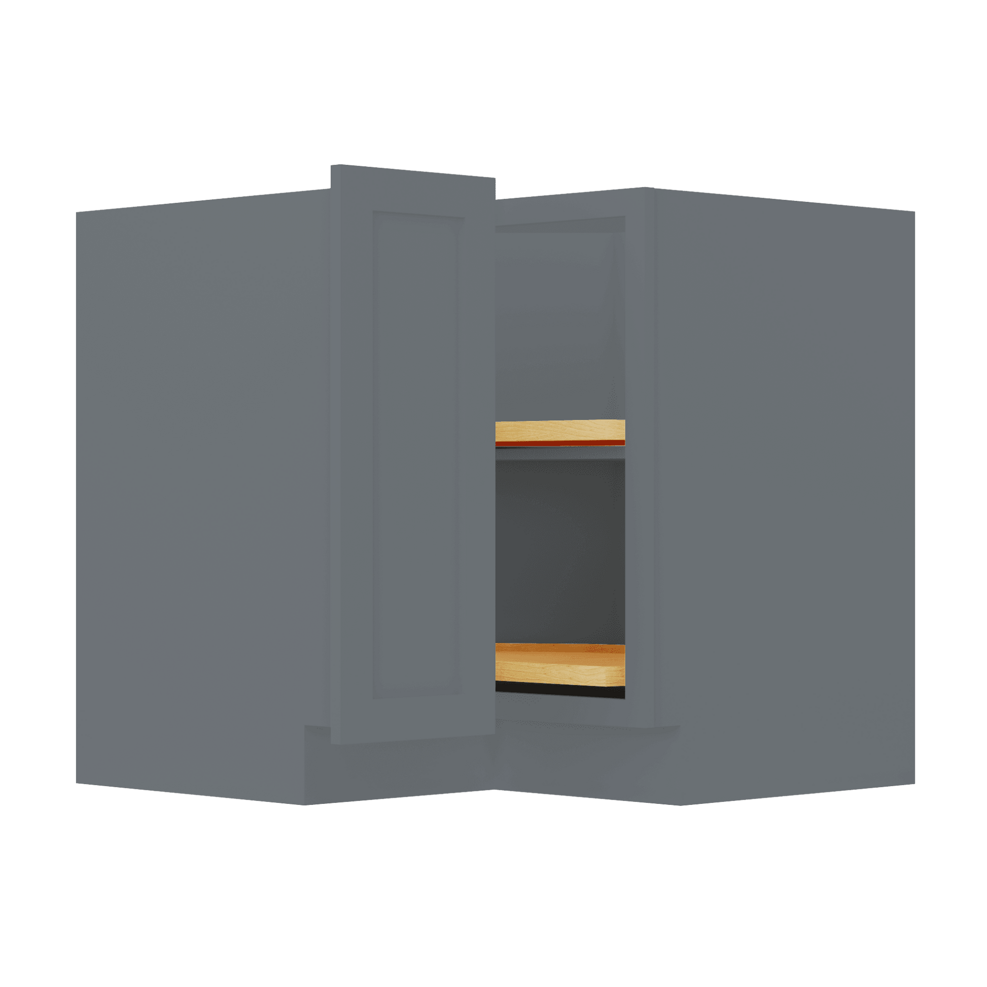 Lazy Suzan Base Kitchen Cabinet SCER36 Colonial Gray LessCare 34.5 in. height 36 in. depth - Kitchen Cabinets