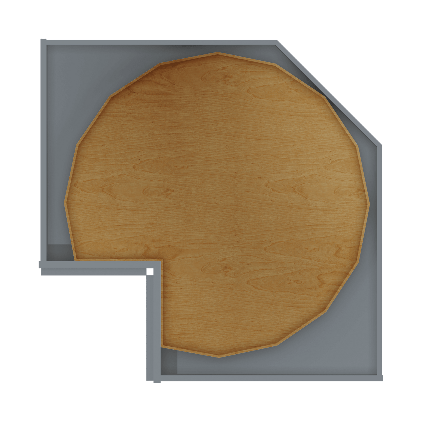 Lazy Suzan Base Kitchen Cabinet SCER36 Colonial Gray LessCare 34.5 in. height 36 in. depth - Kitchen Cabinets
