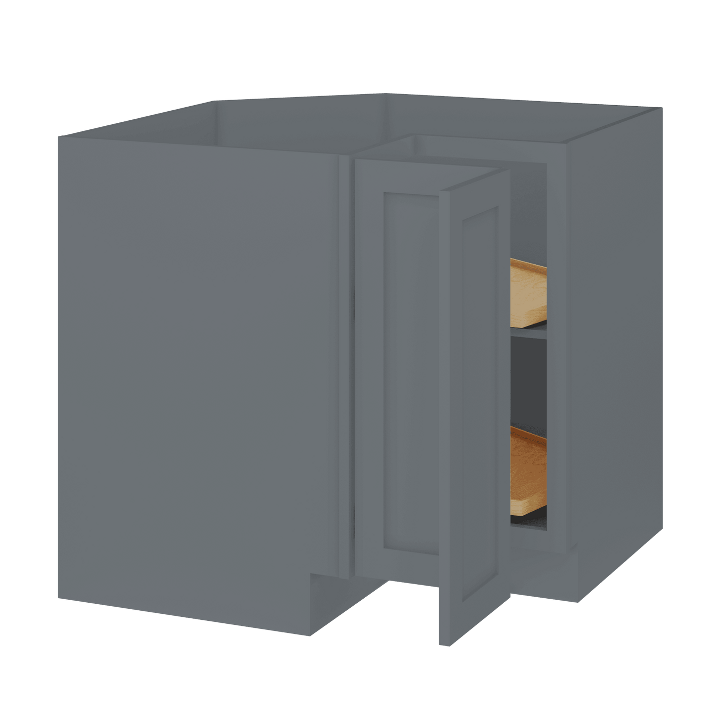 Lazy Suzan Base Kitchen Cabinet SCER36 Colonial Gray LessCare 34.5 in. height 36 in. depth - Kitchen Cabinets