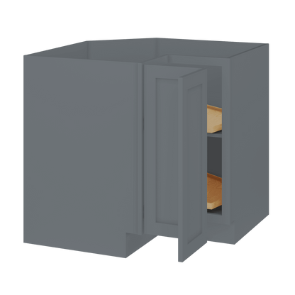 Lazy Suzan Base Kitchen Cabinet SCER36 Colonial Gray LessCare 34.5 in. height 36 in. depth - Kitchen Cabinets