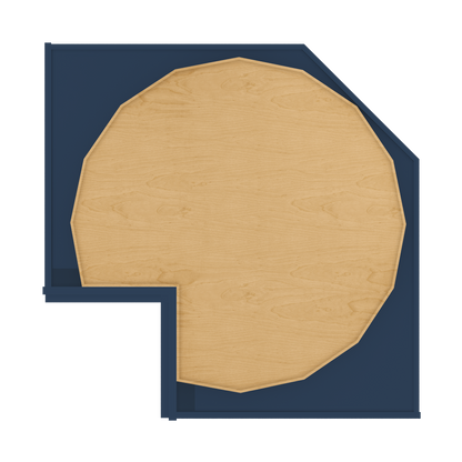 Lazy Suzan Base Kitchen Cabinet SCER36 Danbury Blue LessCare 34.5 in. height 36 in. depth - Kitchen Cabinets