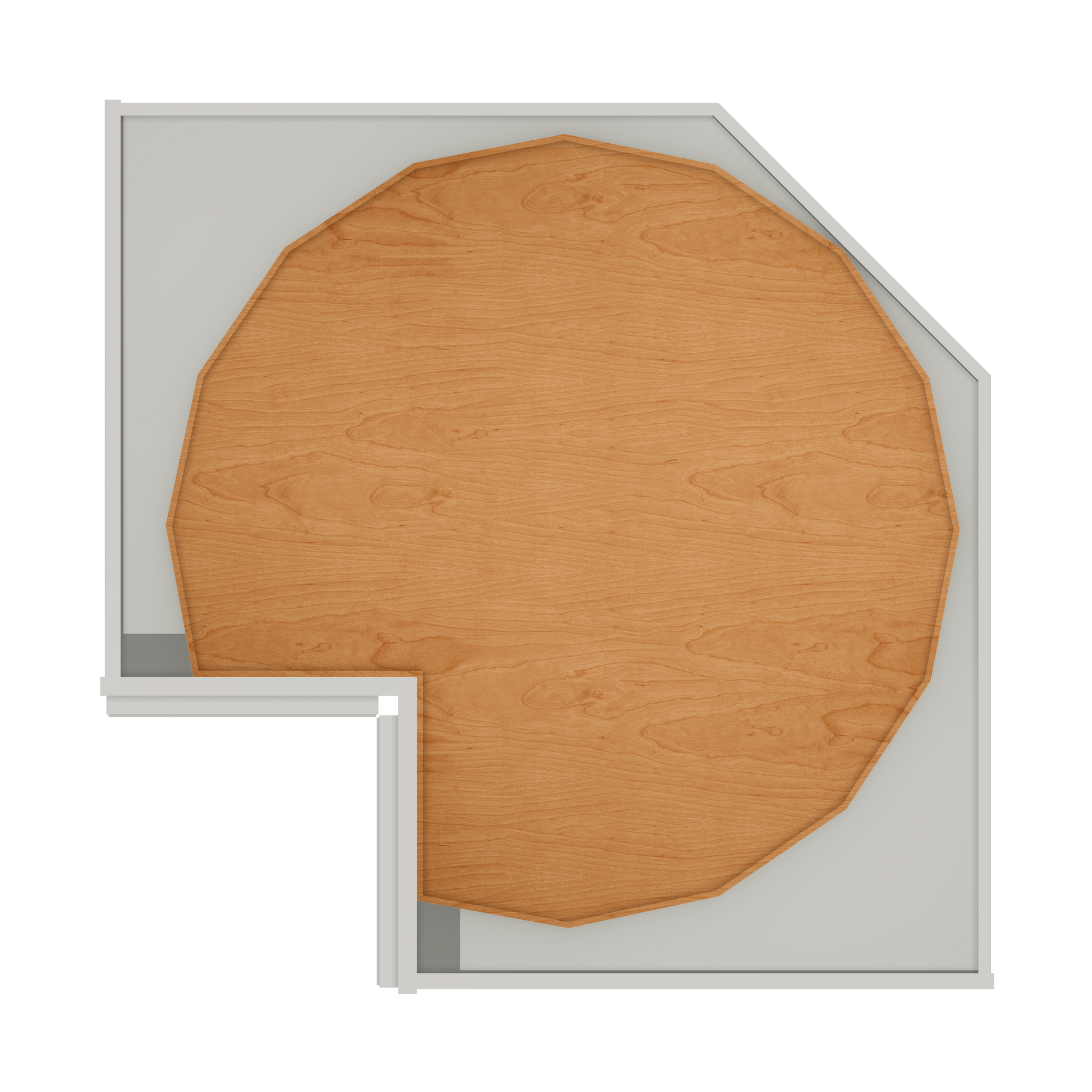 Lazy Suzan Base Kitchen Cabinet SCER36 Milan Pearl 34.5 in. height 36 in. depth - Kitchen Cabinets