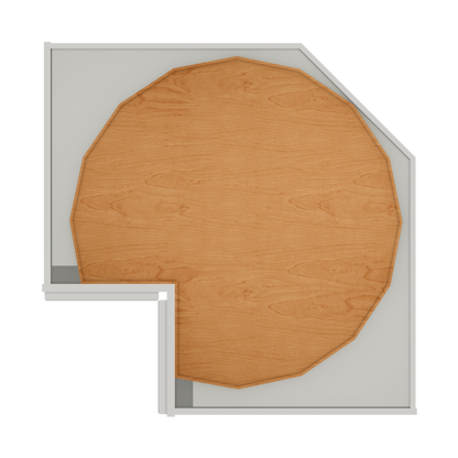 Lazy Suzan Base Kitchen Cabinet SCER36 Milan Pearl 34.5 in. height 36 in. depth - Kitchen Cabinets