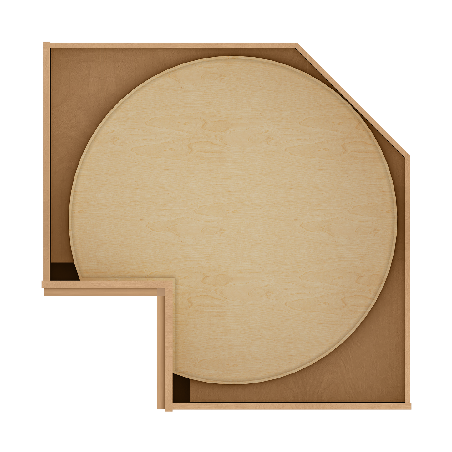 Lazy Suzan Base Kitchen Cabinet SCER36 Shaker Toffee 34.5 in. height 36 in. depth - Kitchen Cabinets