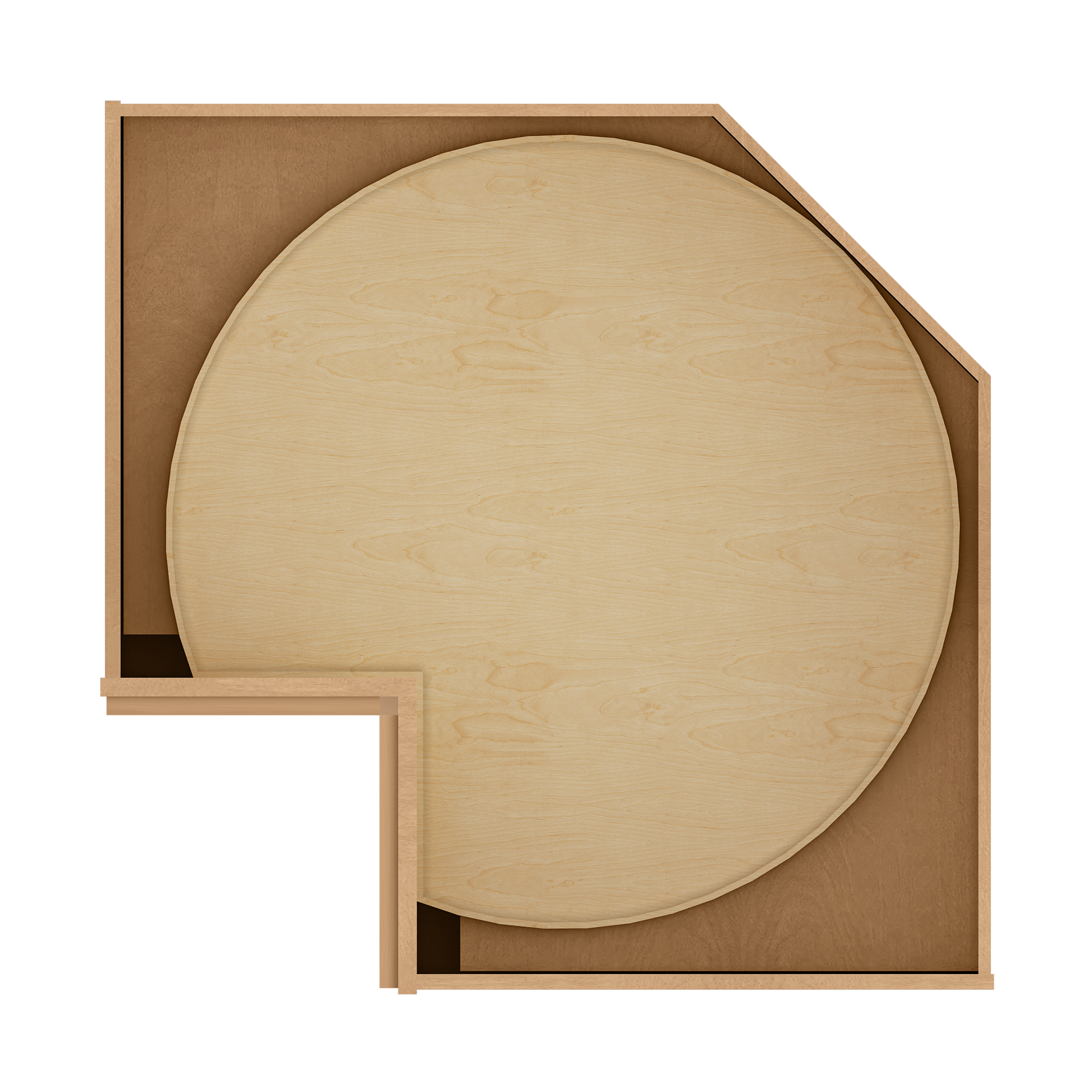 Lazy Suzan Base Kitchen Cabinet SCER36 Shaker Toffee 34.5 in. height 36 in. depth - Kitchen Cabinets