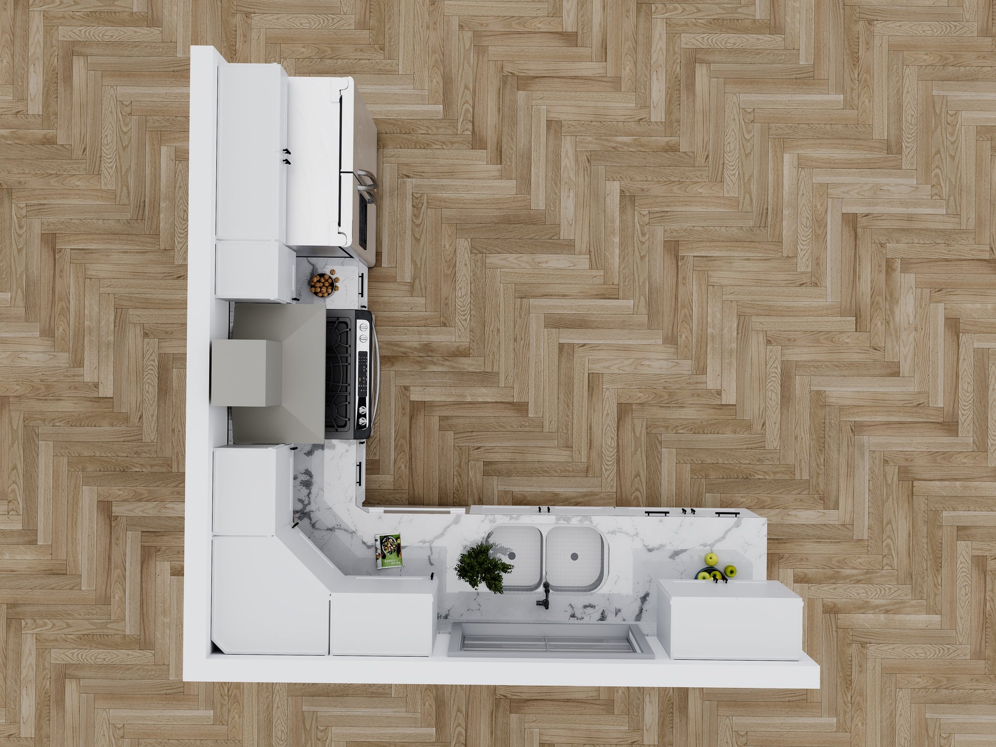 Lesscare Alpina White 10x10 Kitchen