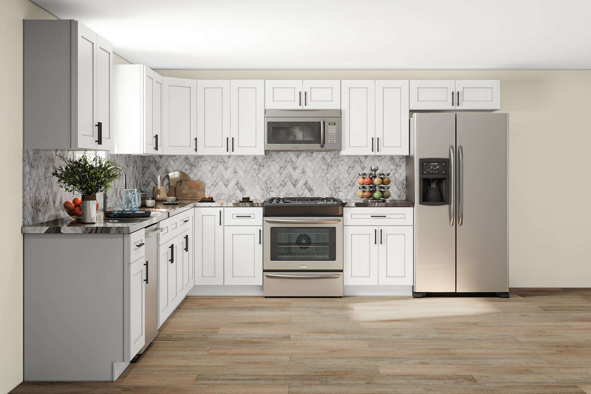 Lesscare Alpina White 12x12 Kitchen