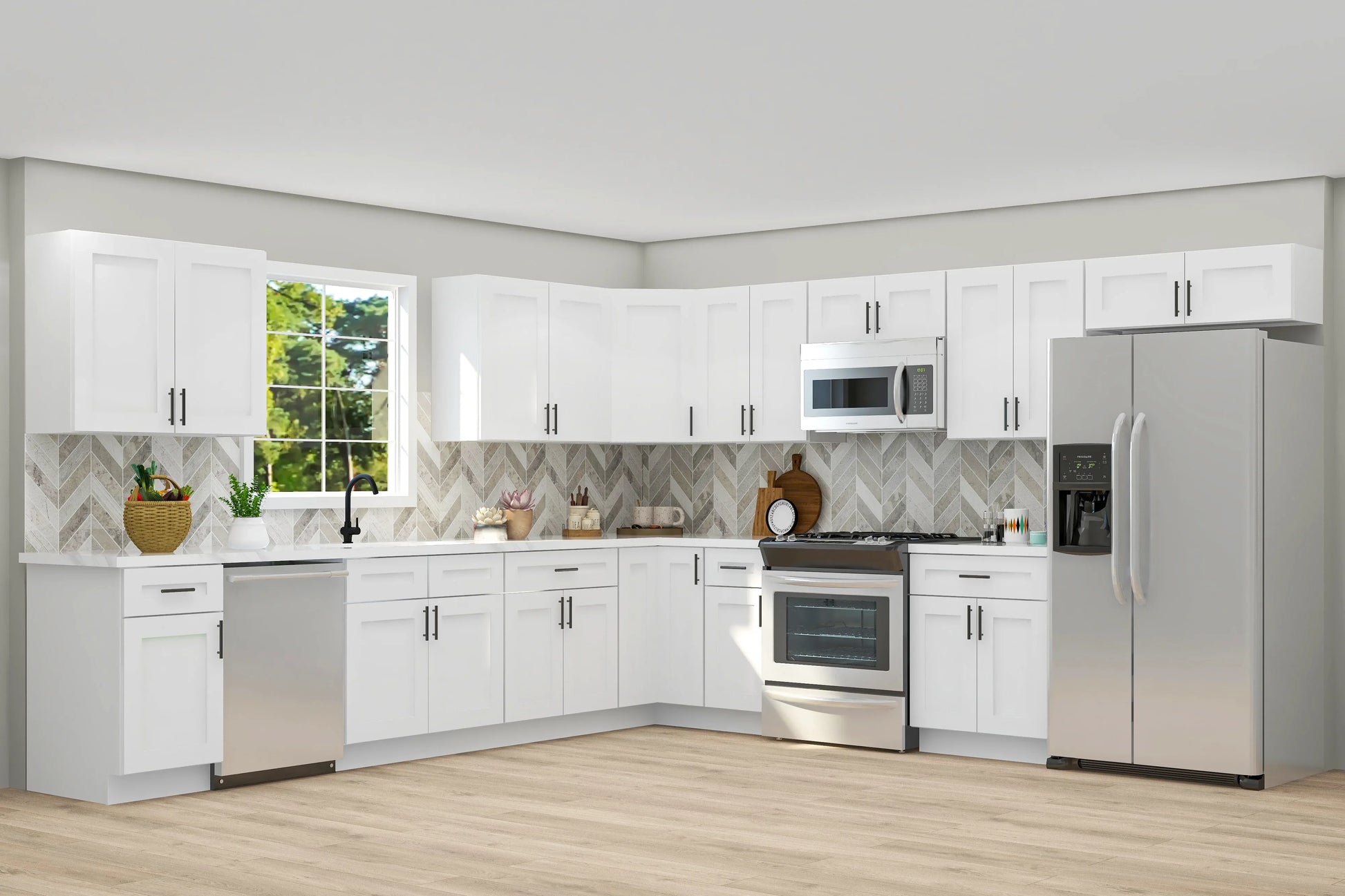 Lesscare Alpina White 12x12 Kitchen
