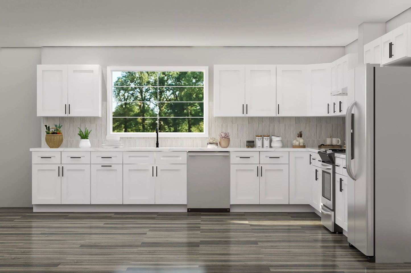 Lesscare Alpina White 15x15 Kitchen