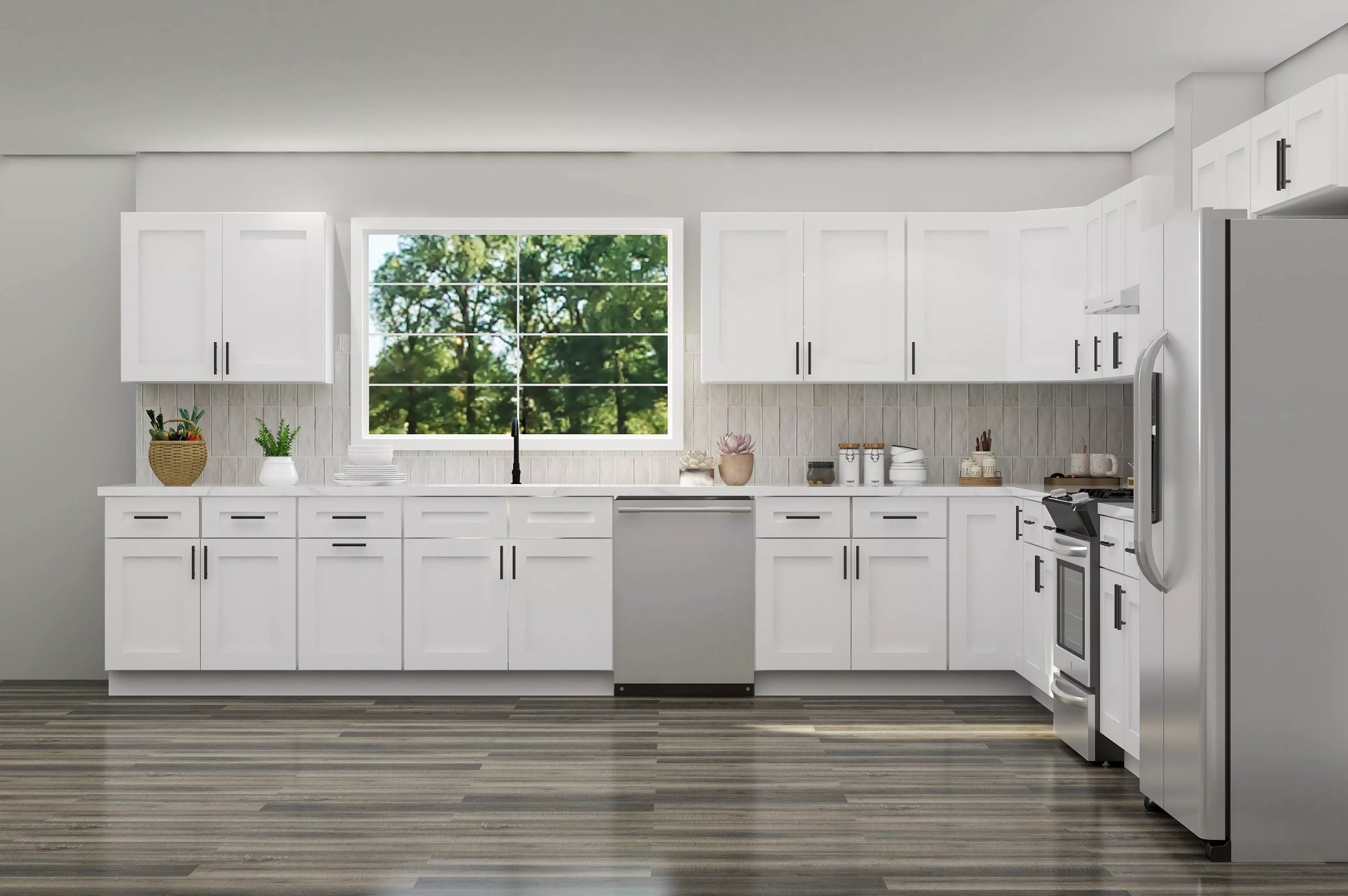 Lesscare Alpina White 15x15 Kitchen