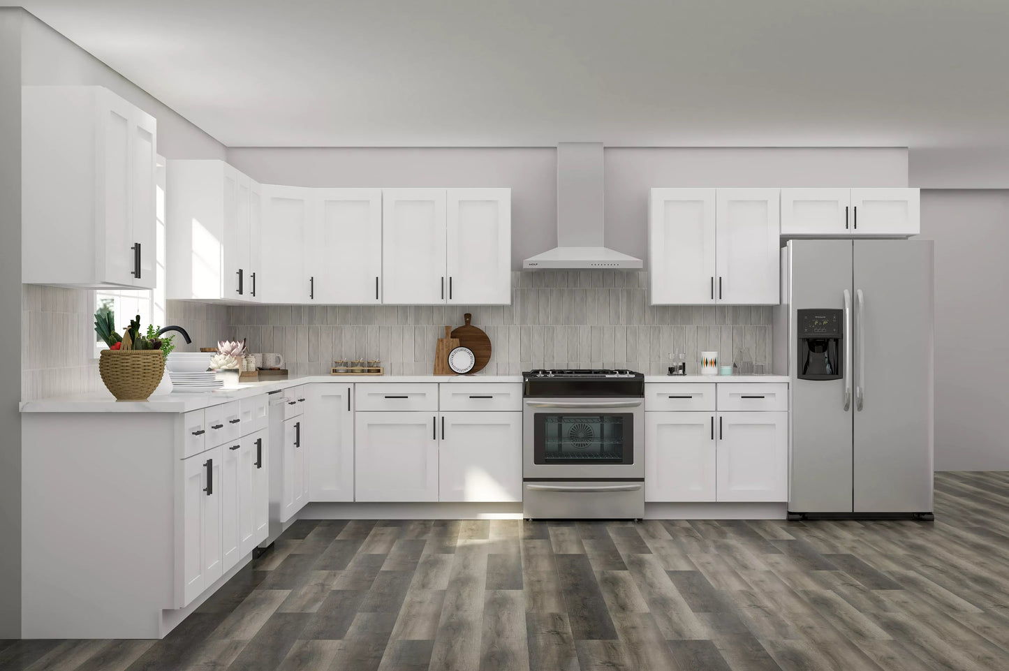 Lesscare Alpina White 15x15 Kitchen