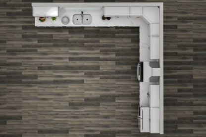 Lesscare Alpina White 15x15 Kitchen