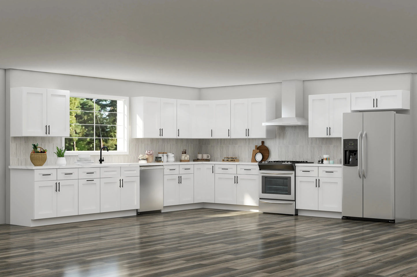 Lesscare Alpina White 15x15 Kitchen