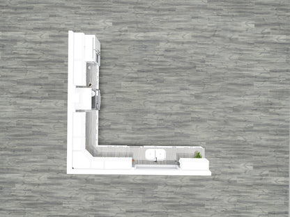 Lesscare Alpina White 15x15 Kitchen