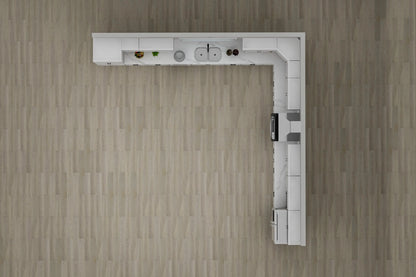 Lesscare Alpina White 18x18 Kitchen