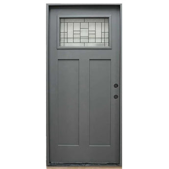 FIRE RATED HOMETOWN FIBERGLASS DOOR PAINTED GRAY