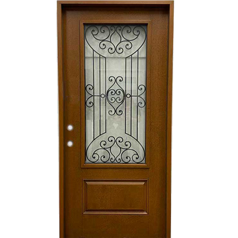 JUPITER 3/4 FIBERGLASS DOOR STAINED LIGHT BROWN