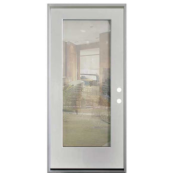 CLEAR IG, Low-E FIBERGLASS DOOR UNFINISHED WHITE