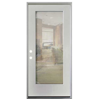 CLEAR IG, Low-E FIBERGLASS DOOR UNFINISHED WHITE