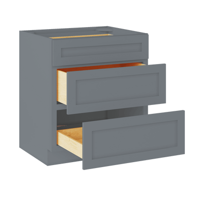 Linen Range Base Kitchen Cabinet LRB30 Colonial Gray LessCare 30 in. width 34.5 in. height 24 in. depth - Kitchen
