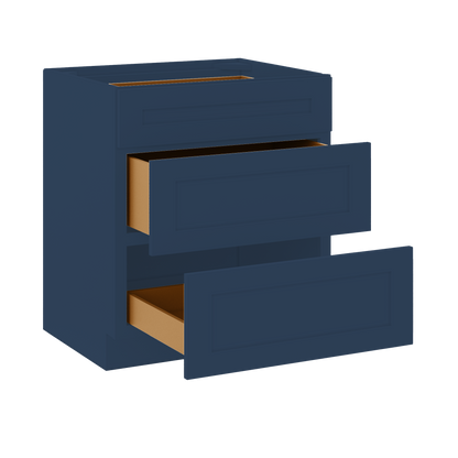 Linen Range Base Kitchen Cabinet LRB30 Danbury Blue LessCare 30 in. width 34.5 in. height 24 in. depth - Kitchen