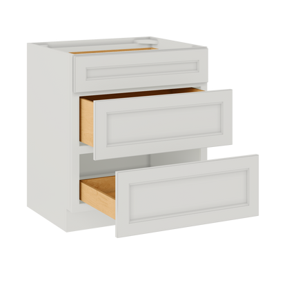 Linen Range Base Kitchen Cabinet LRB30 Milan Pearl 30 in. width 34.5 in. height 24 in. depth - Kitchen Cabinets