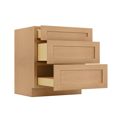 Linen Range Base Kitchen Cabinet LRB30 Shaker Toffee 30 in. width 34.5 in. height 24 in. depth - Kitchen Cabinets