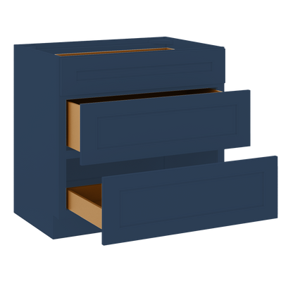 Linen Range Base Kitchen Cabinet LRB36 Danbury Blue LessCare 36 in. width 34.5 in. height 24 in. depth - Kitchen