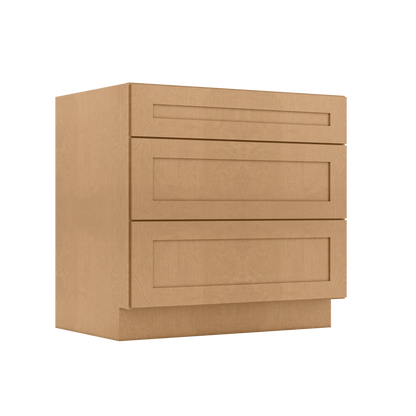 Linen Range Base Kitchen Cabinet LRB36 Shaker Toffee 36 in. width 34.5 in. height 24 in. depth - Kitchen Cabinets