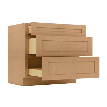 Linen Range Base Kitchen Cabinet LRB36 Shaker Toffee 36 in. width 34.5 in. height 24 in. depth - Kitchen Cabinets