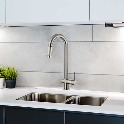 Pull Out Kitchen Faucet LK13B Brushed Nickel Finish