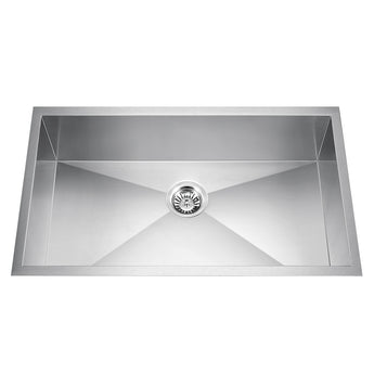 Zero-Radius Undermount Stainless Steel Single Basin Kitchen Sink LP6