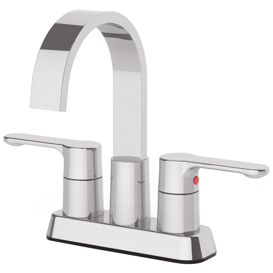 Modern Bathroom or Bar Faucet LB23B Brushed Nickel - Faucets