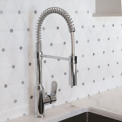 Modern Spring-Type Kitchen Faucet LK18C Chrome - Faucets