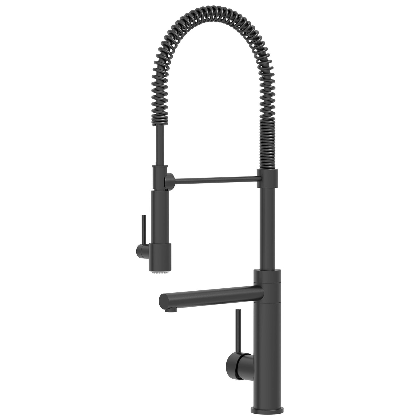 Modern Spring-Type Kitchen Faucet LK19M Matte Black - Faucets
